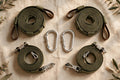 Complete hammock suspension kit with straps, carabiners and hanging lines