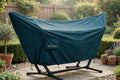Hammock weather cover protecting a woven hammock outdoors in BC